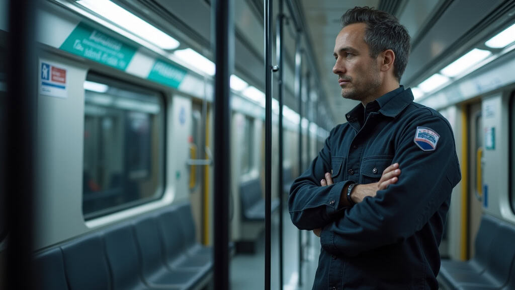 Technicien en train d