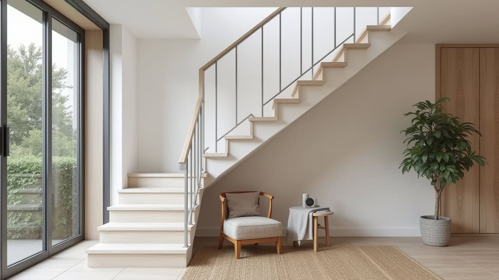 Monte-escalier droit installé dans une maison à Gurgy, escalier rectiligne sans virage