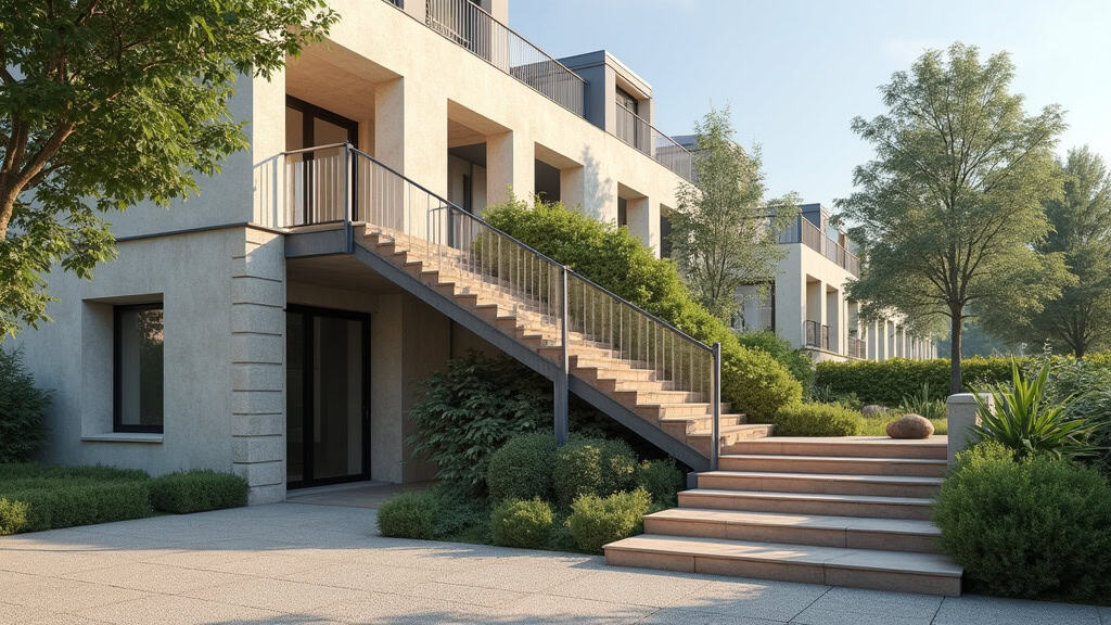 Monte escalier tournant installé sur un escalier en colimaçon à Haucourt-Moulaine