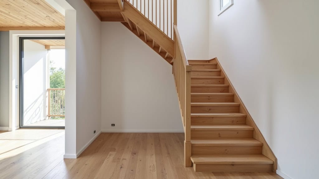 Monte-escalier droit installé sur un escalier en bois dans une maison de Hayange