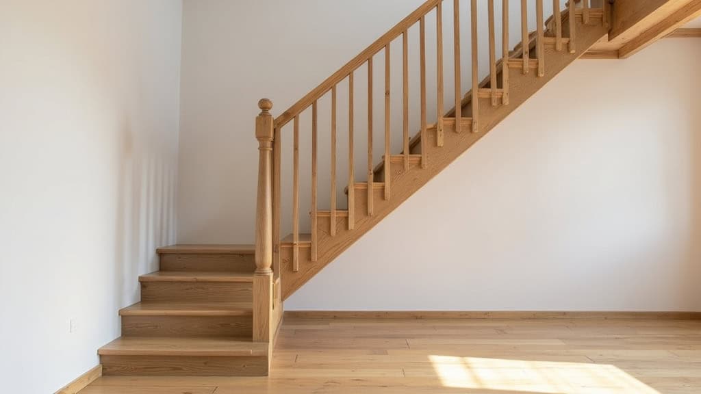 Monte-escalier droit installé dans un escalier en bois d