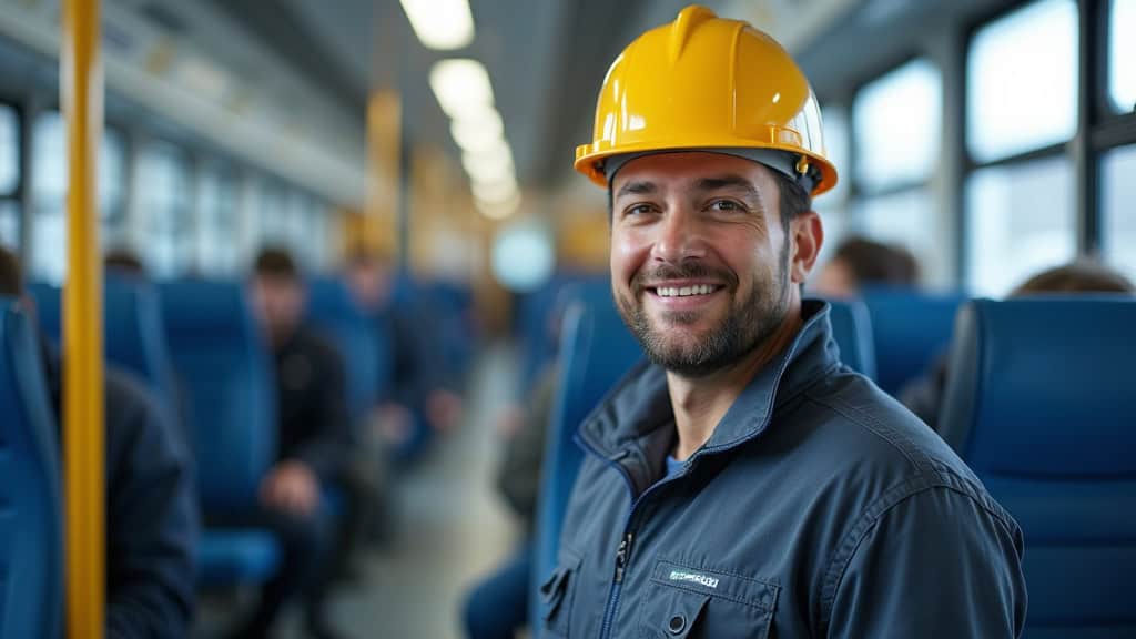 Technicien en train d