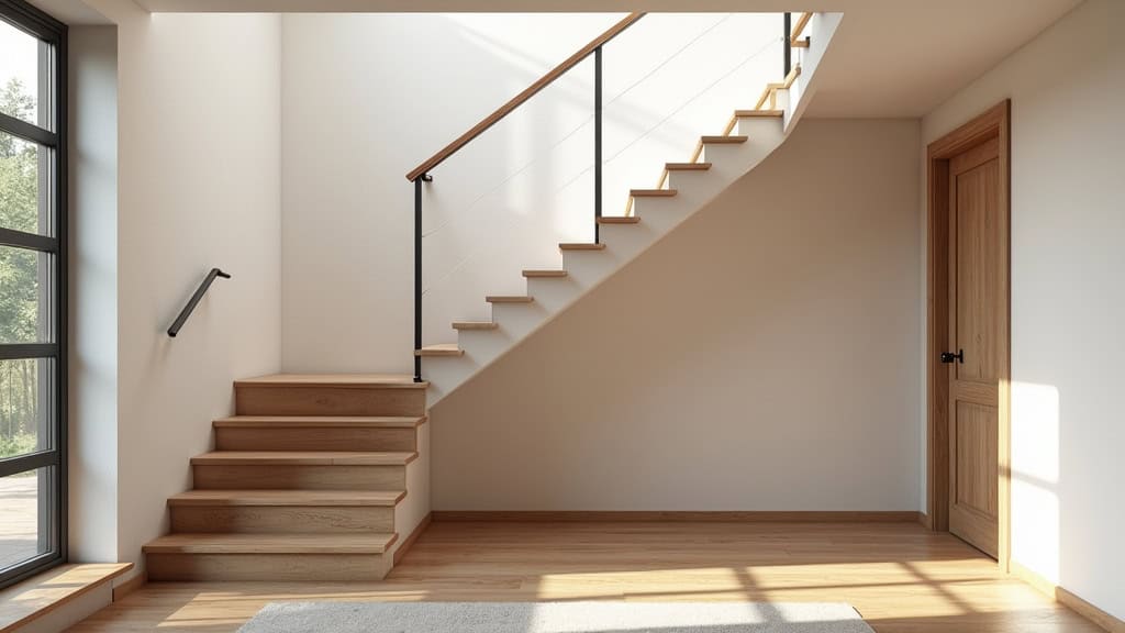 Monte-escalier tournant installé dans une maison traditionnelle d