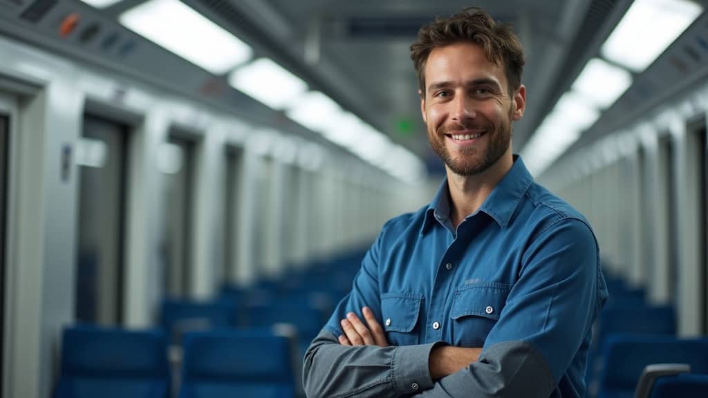 Technicien en train d