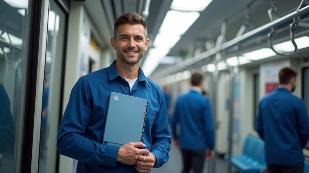 Technicien en train d