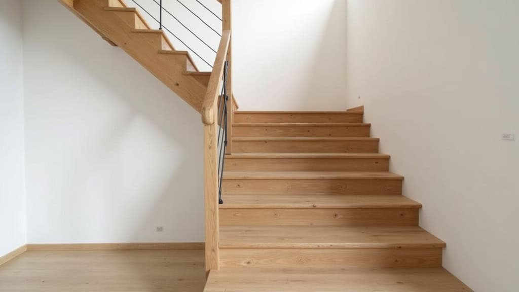 Monte-escalier installé dans un escalier en bois d