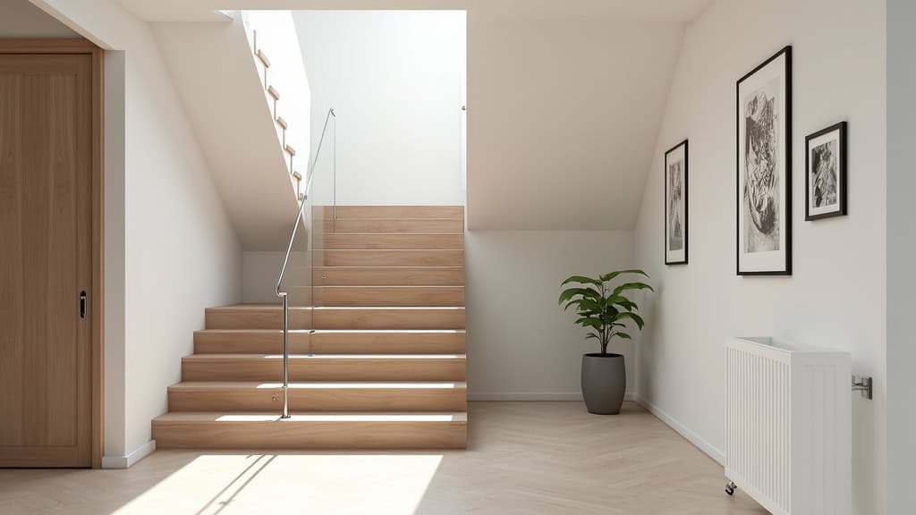Monte-escalier installé dans un escalier intérieur d