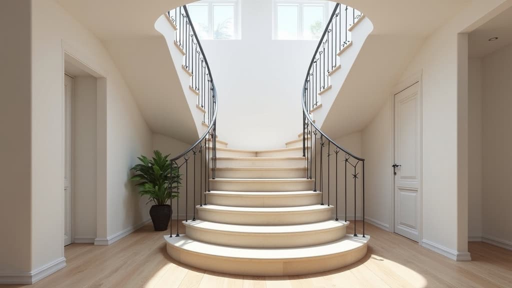 Monte-escalier installé dans un escalier intérieur d