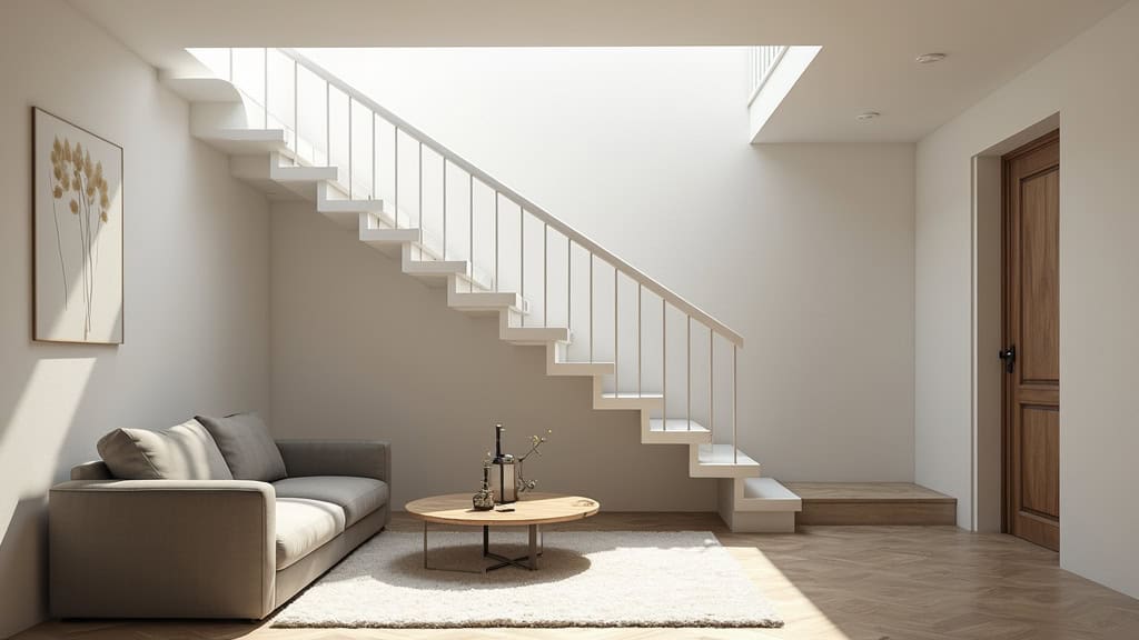 Monte-escalier installé dans un escalier intérieur d