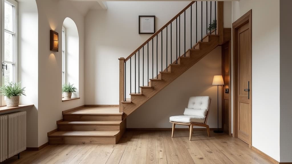 Monte-escalier installé dans un escalier intérieur traditionnel à Guînes