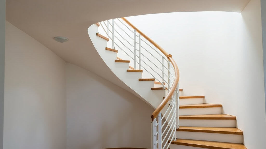 Monte-escalier installé sur un escalier droit dans une maison à Pierrelaye