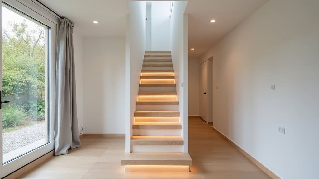 Monte escalier intégré discrètement dans une maison à Guebwiller