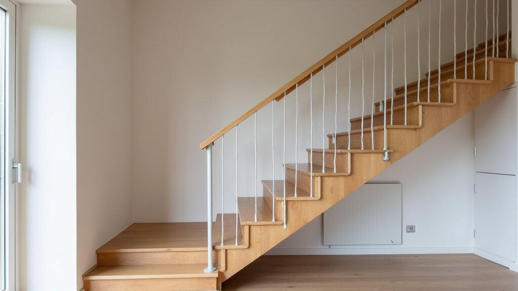 Monte-escalier intérieur installé dans une maison traditionnelle basque à Bassussarry, avec rail discret et siège ergonomique
