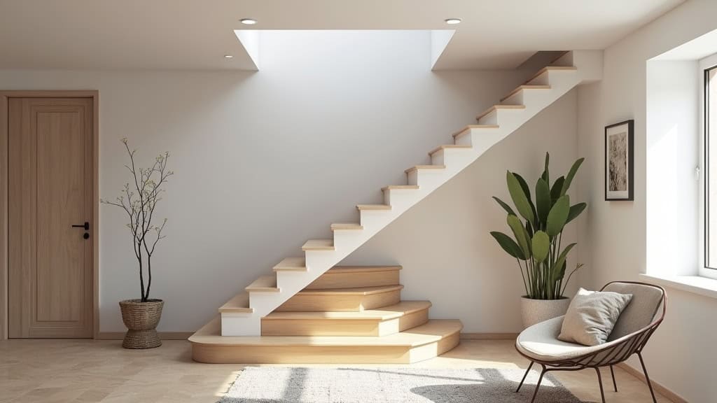 Monte-escalier intérieur installé dans une maison traditionnelle d