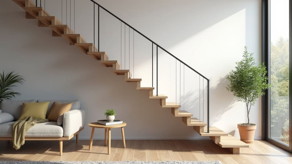 Monte-escalier droit installé à l