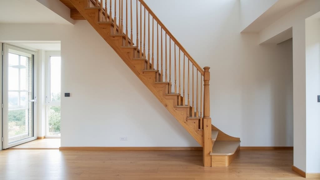 Monte-escalier droit installé sur un escalier en bois dans une maison de Joigny
