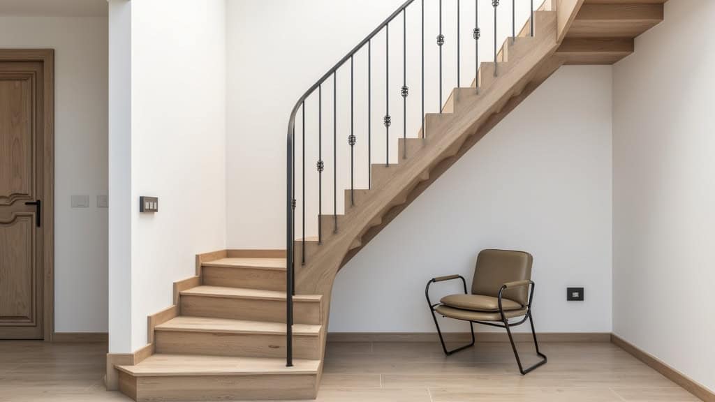 Installation d’un monte-escalier droit dans une maison traditionnelle du Bas-Rhin, avec rail sur les marches et siège confortable