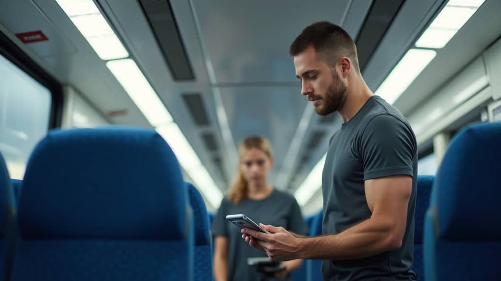 Technicien en train d