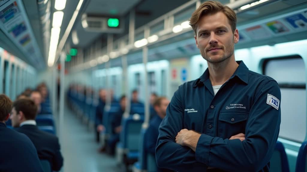 Technicien en train d