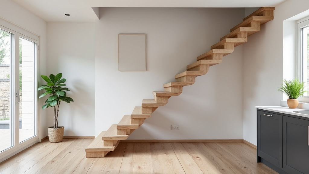 Monte-escalier droit installé dans une maison à La Gaubretière, reliant le rez-de-chaussée à l