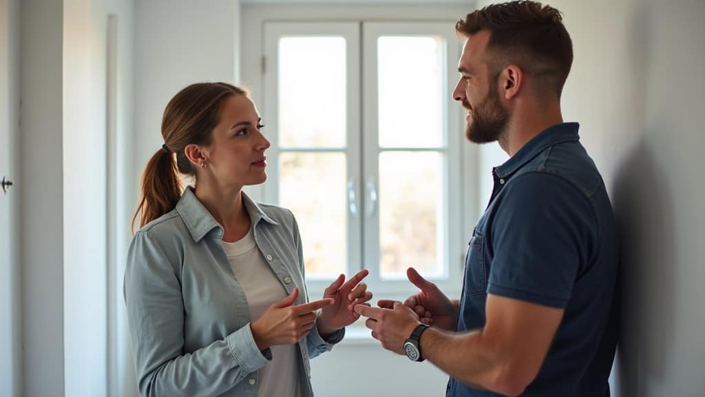 Installateur professionnel en train de discuter avec une famille à La Plaine-sur-Mer pour l