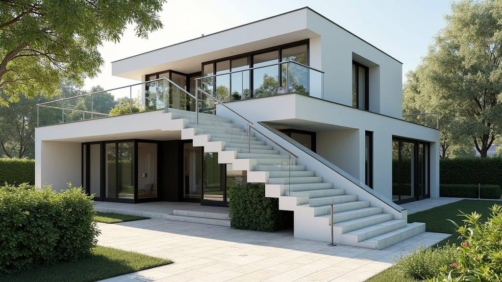 Monte-escalier extérieur installé à l