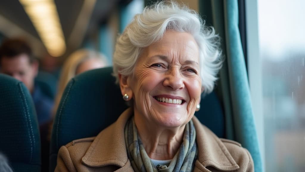 Femme âgée souriante en train d