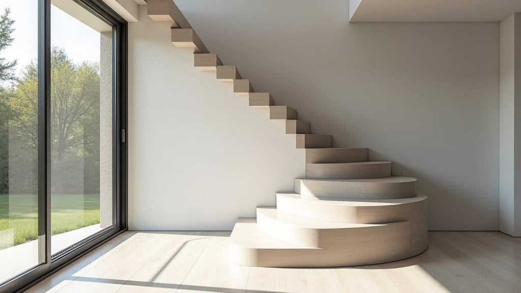 Monte escalier droit installé dans une maison à Lamagistère