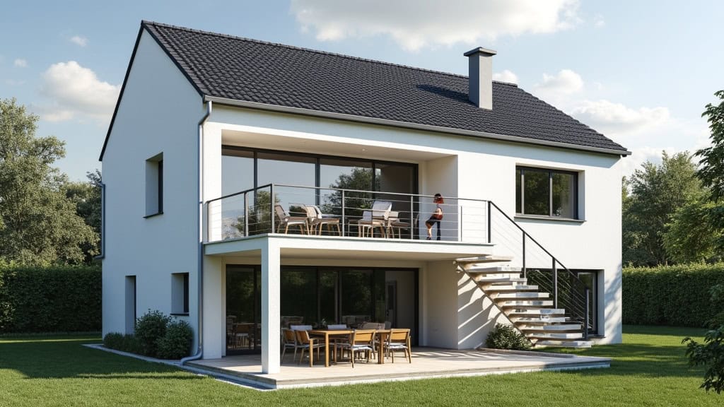 Monte-escalier extérieur résistant aux intempéries installé à Lavit