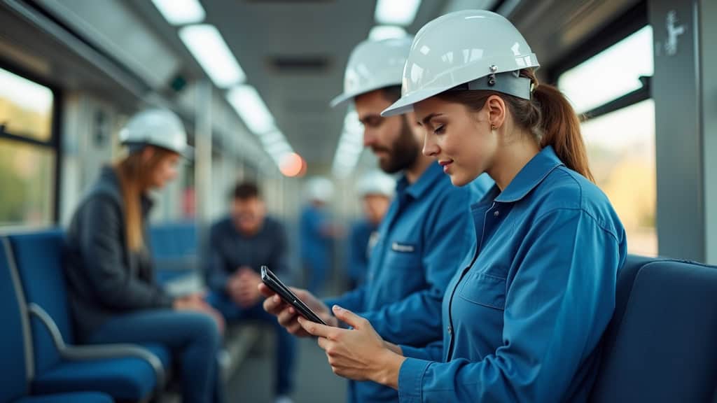 Technicien en train d