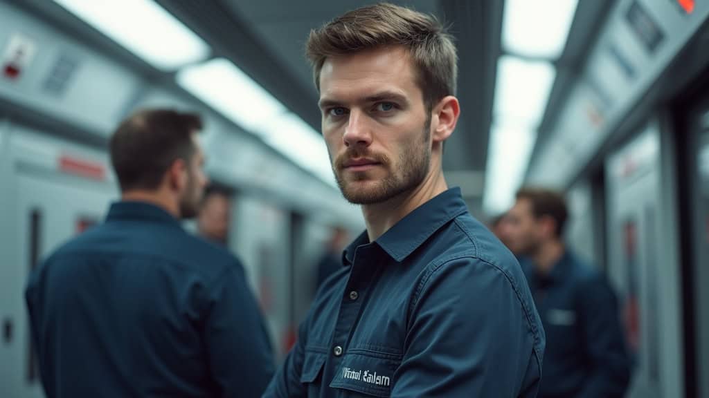 Technicien professionnel en train d