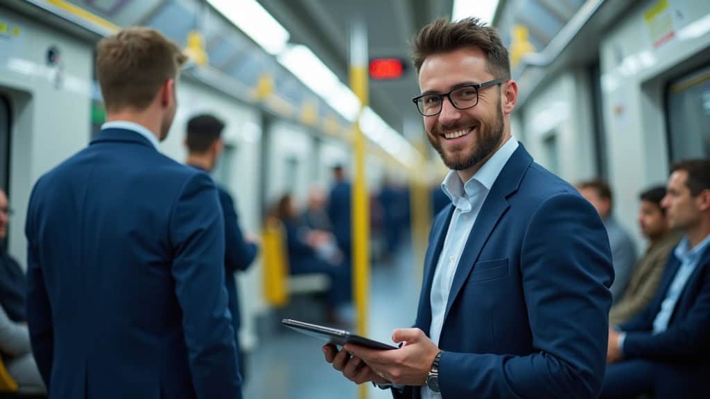 Technicien en train d