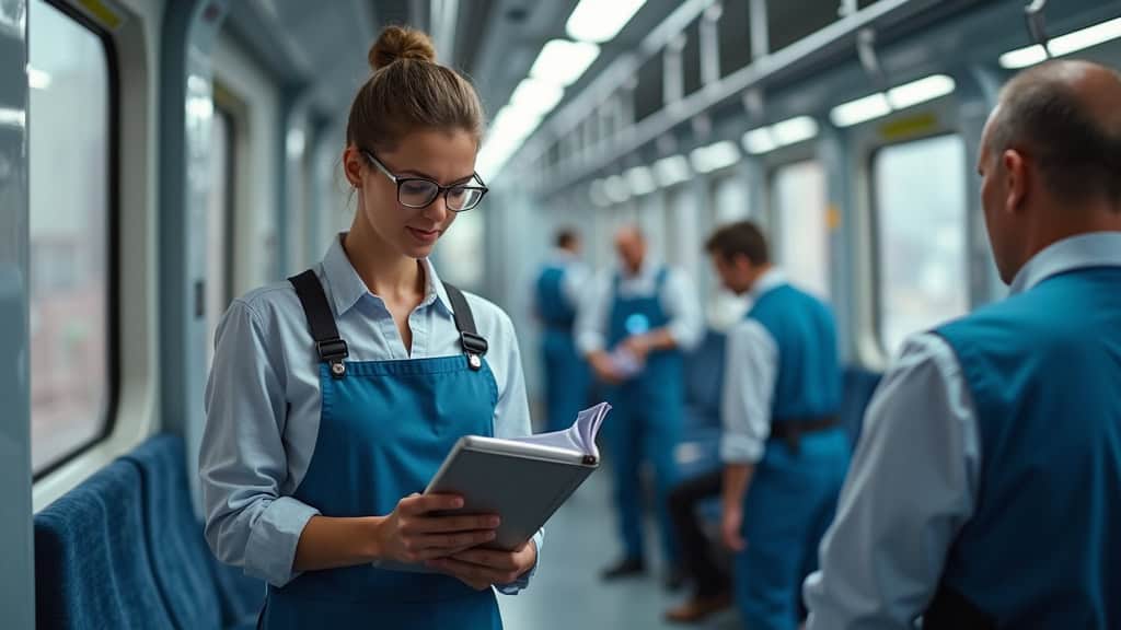 Technicien en train d