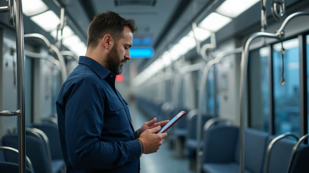 Technicien en train d