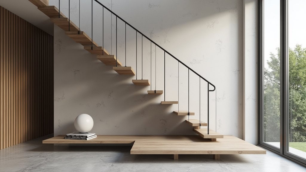 Plateforme monte-escalier installée sur un perron en pierre d