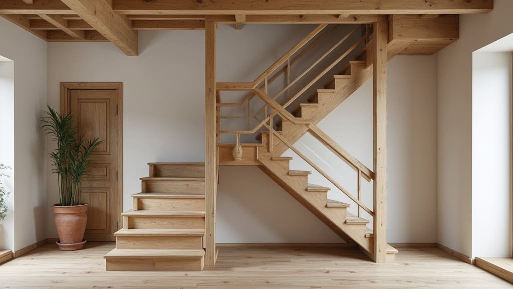 Monte-escalier droit installé sur un escalier en bois dans une maison traditionnelle des Ponts-de-Cé
