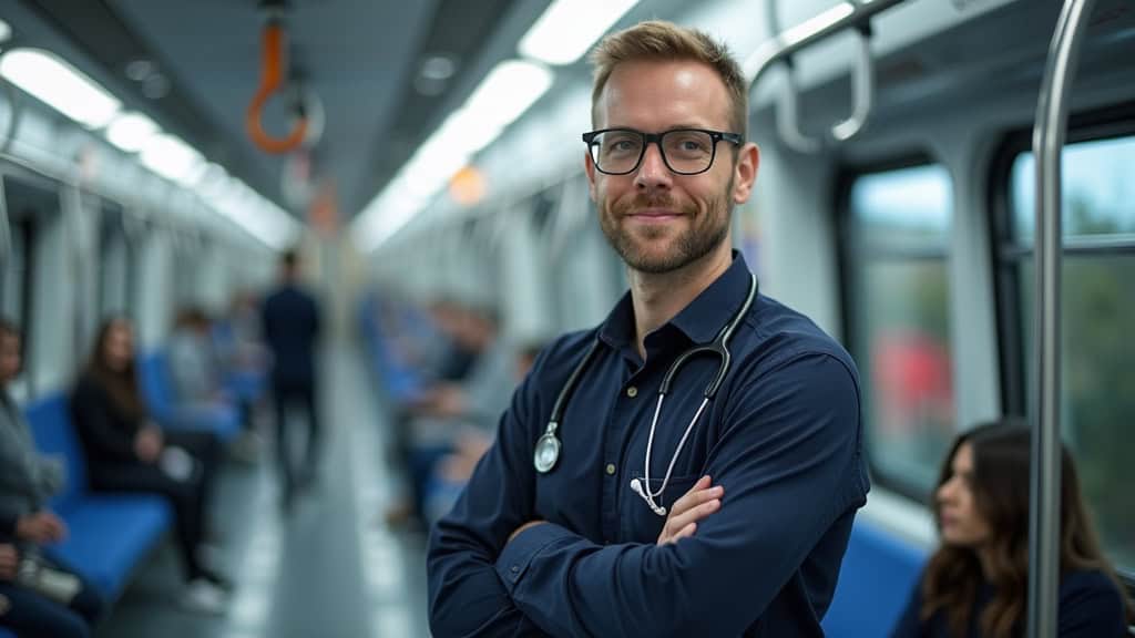 Technicien en train d