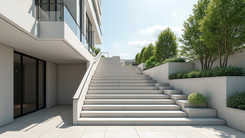 Monte-escalier extérieur installé sur les marches d