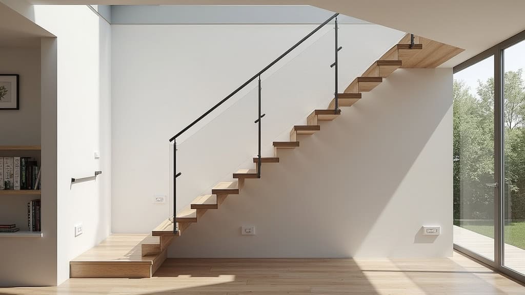 Monte escalier droit installé sur un escalier rectiligne à Luçon