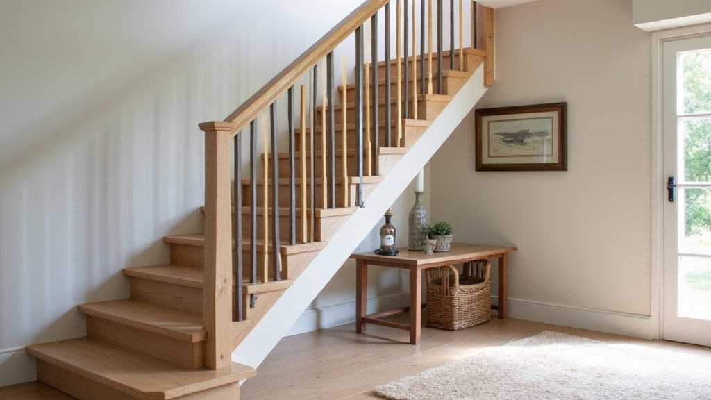 Monte-escalier courbe installé sur un escalier en L dans une maison traditionnelle de Maintenon, avec siège ergonomique et rail discret