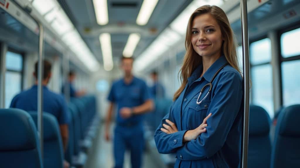 Technicien en train d