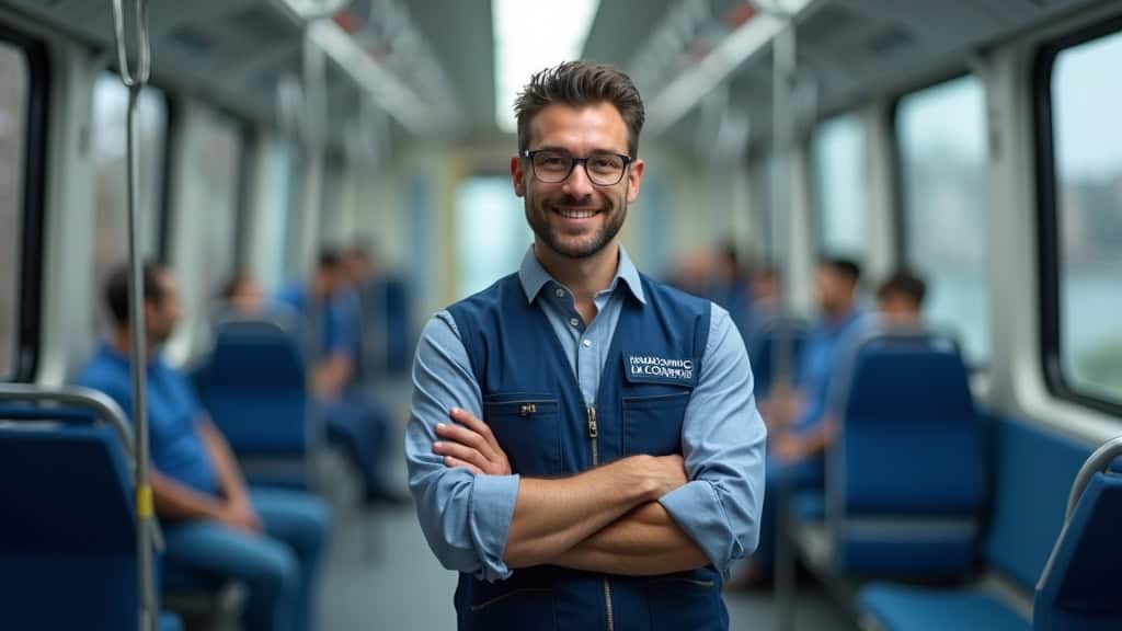 Technicien en train d