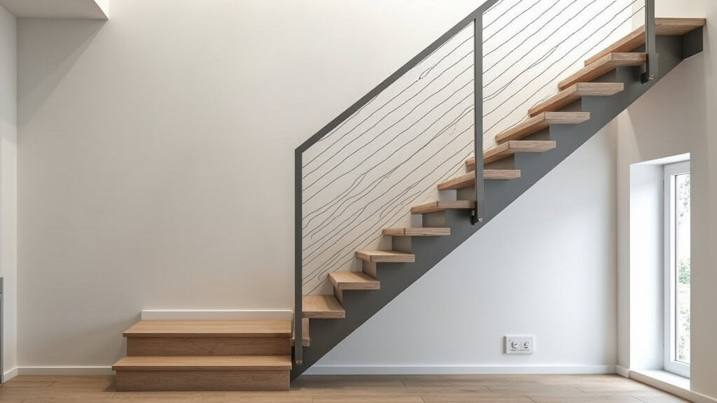 Monte-escalier droit installé sur un escalier intérieur à Mécleuves