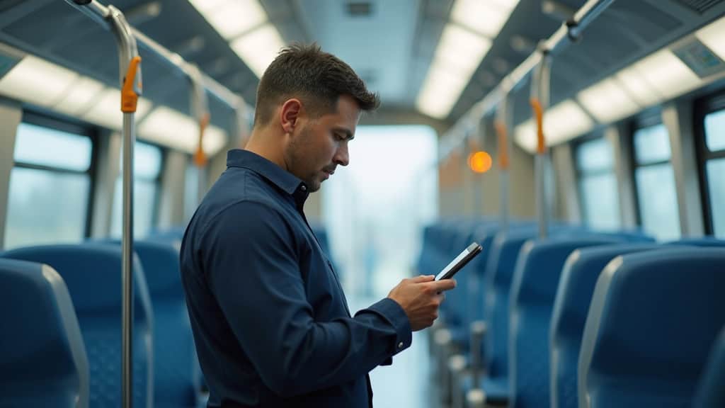 Technicien en train d