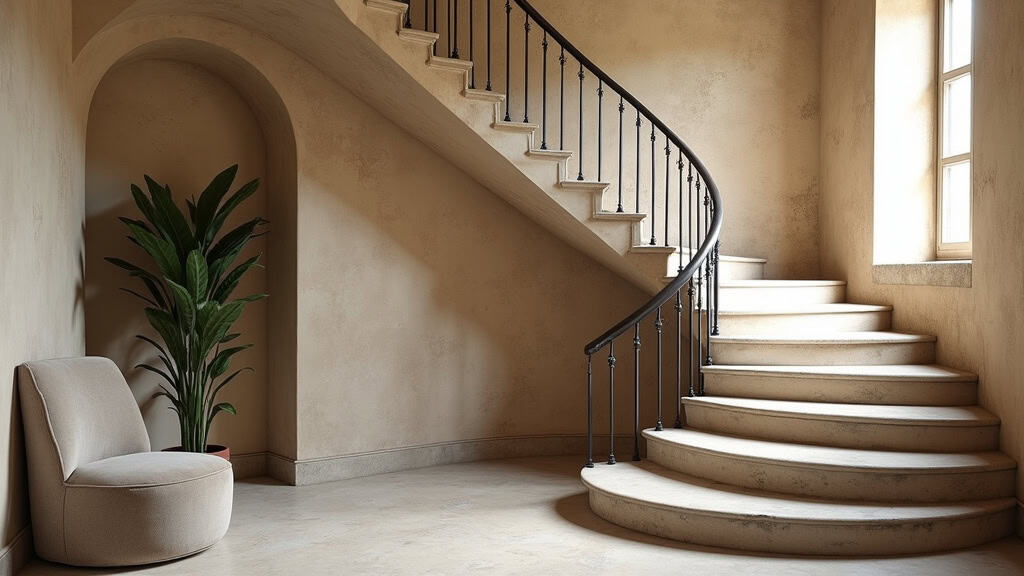 Monte escalier tournant installé dans une maison ancienne de Migennes