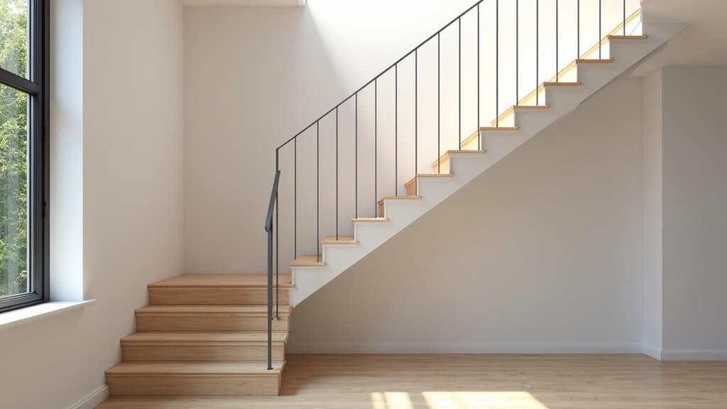 Monte-escalier droit installé sur un escalier droit à Montagny