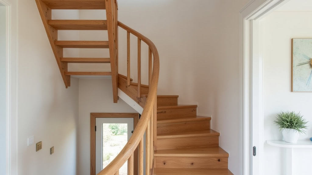 Monte-escalier droit installé sur un escalier en bois dans une maison de Montbonnot-Saint-Martin