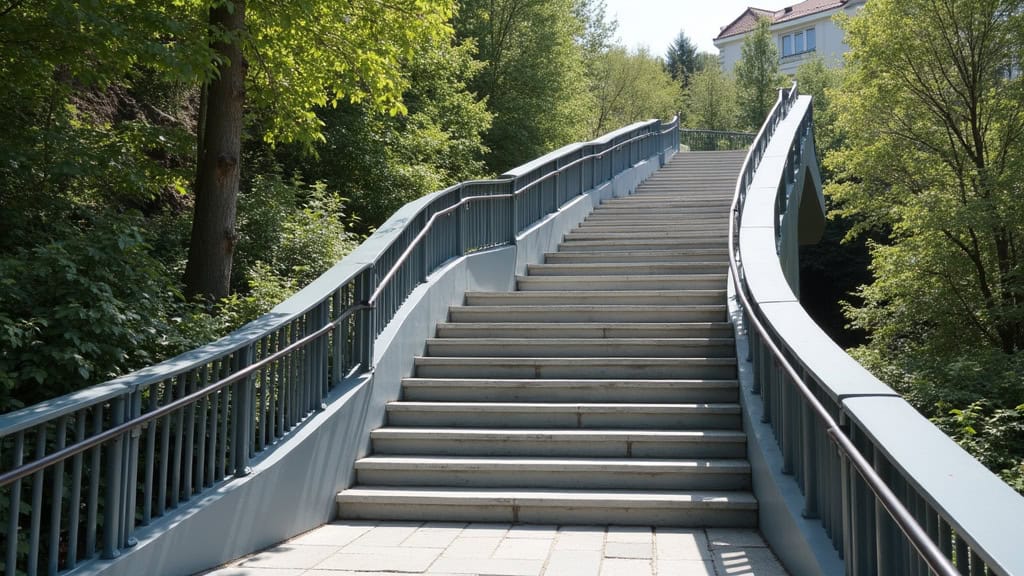 Monte-escalier tournant avec rail personnalisé sur un escalier en colimaçon à Montbonnot-Saint-Martin