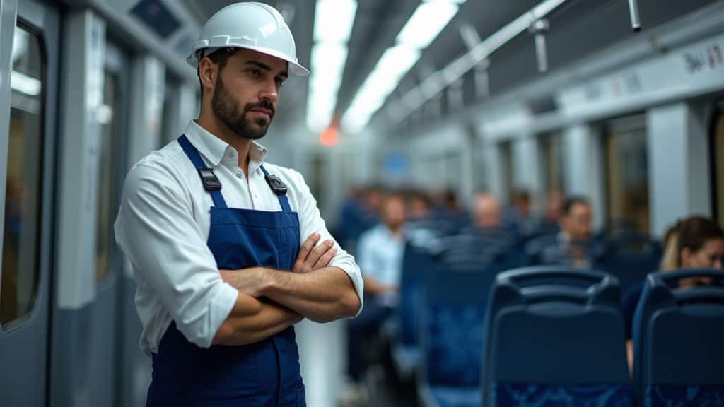 Technicien en train d