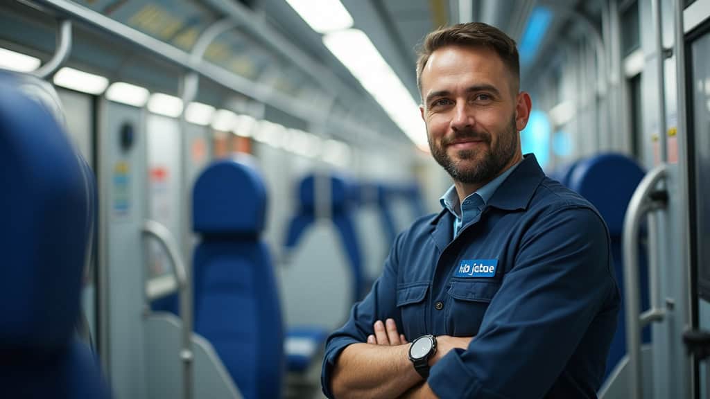 Technicien en train d